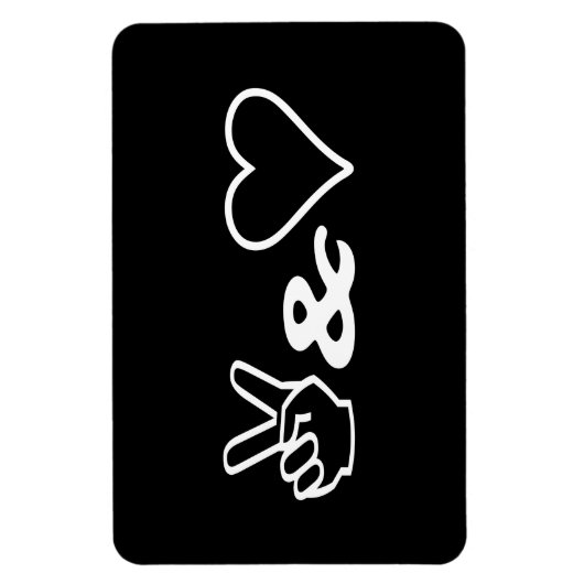 Vrede en liefde magneet (Verticaal)