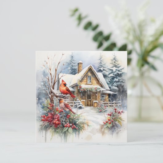 Vrede en Liefde met Kerstmis Feestdagenkaart (Staand voorkant)