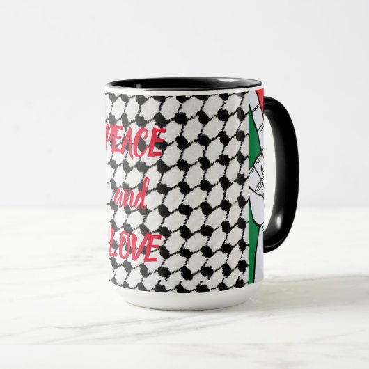 Vrede en liefde mok (Voorkant rechts)