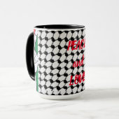 Vrede en liefde mok (Voorkant links)