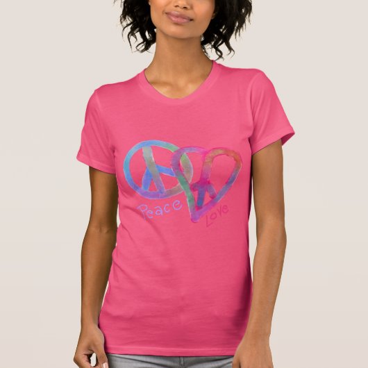 Vrede en liefde Oorspronkelijke Abstracte kunst om T-shirt (Voorkant)