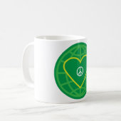 Vrede en liefde over de hele wereld. koffiemok (Voorkant links)