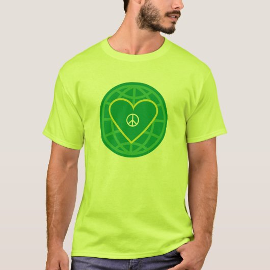 Vrede en liefde over de hele wereld. t-shirt (Voorkant)