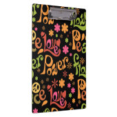 Vrede en liefde over Slogan Art Klembord (Rechts)