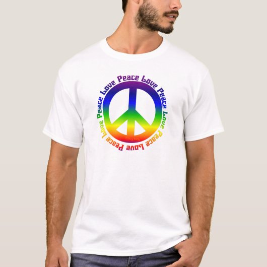 Vrede en liefde overal t-shirt (Voorkant)