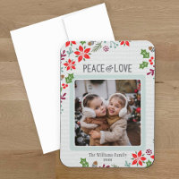 Vrede en Liefde Poinsettia Bloemstuk Linnen Foto