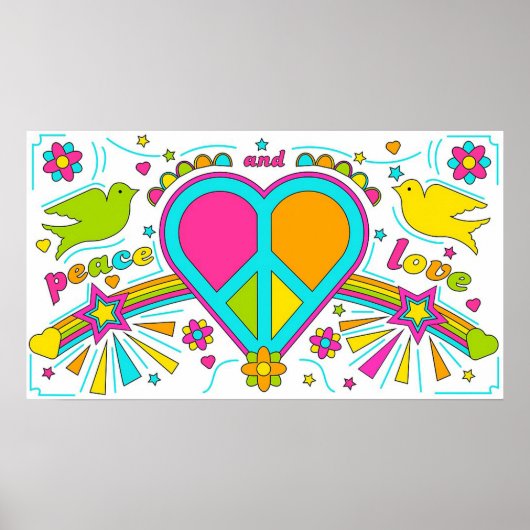 Vrede en liefde poster (Voorkant)