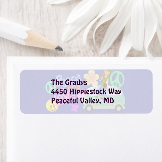 Vrede en Liefde Retourlabel Etiket (Insitu)