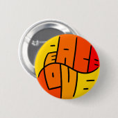 Vrede en liefde ronde button 5,7 cm (Voorkant /achterkant)