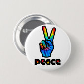 Vrede en liefde ronde button 5,7 cm (Voorkant /achterkant)