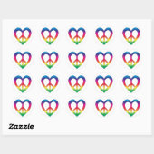 Vrede en liefde ronde sticker (Vel)