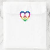 Vrede en liefde ronde sticker (Tas)