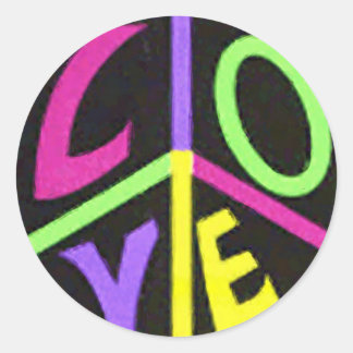 Vrede en liefde ronde sticker