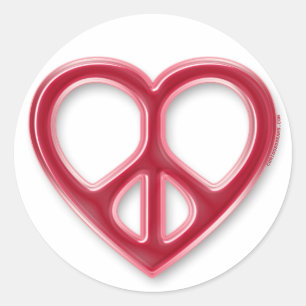 Vrede en liefde ronde sticker