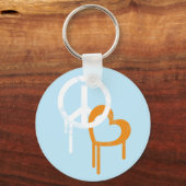 Vrede en liefde sleutelhanger (Voorkant)