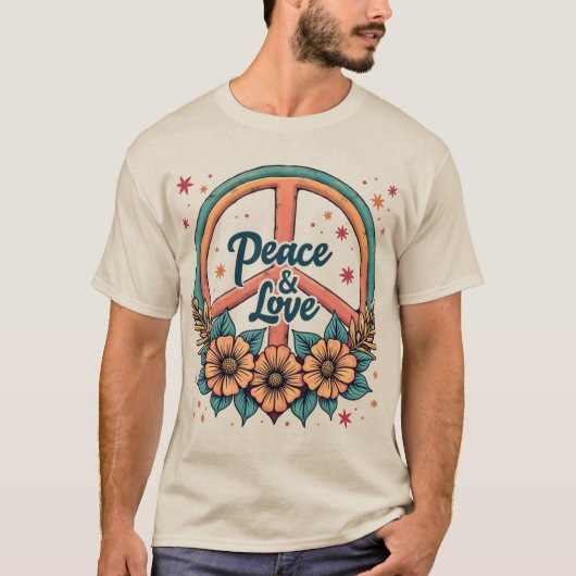 Vrede en liefde t-shirt (Voorkant)