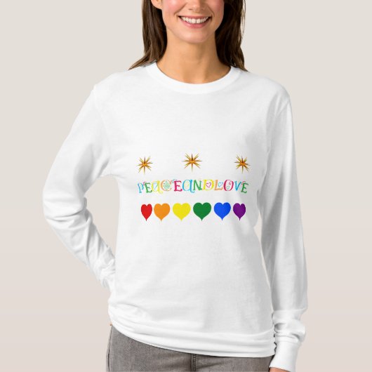 Vrede en liefde t-shirt (Voorkant)