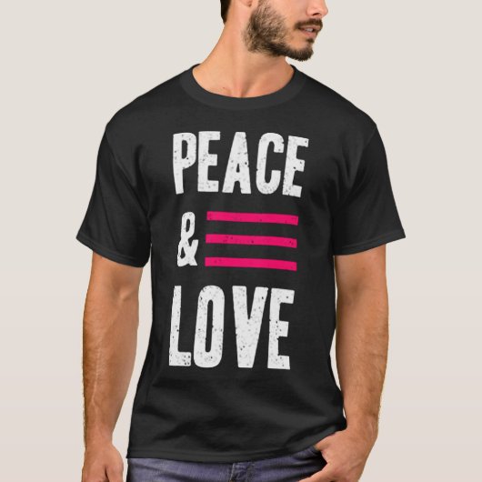 Vrede en liefde t-shirt (Voorkant)