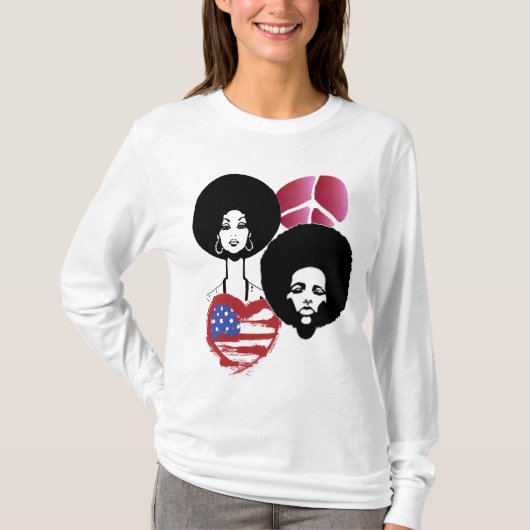 vrede en liefde t-shirt (Voorkant)