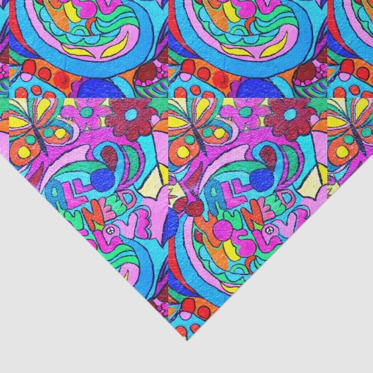 vrede en liefde tissuepapier (Detail)