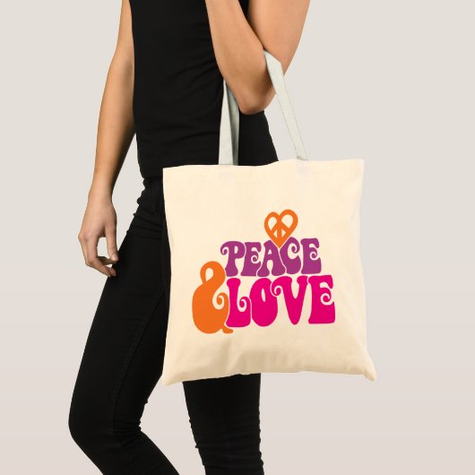 Vrede en liefde tote bag (Voorkant (product))