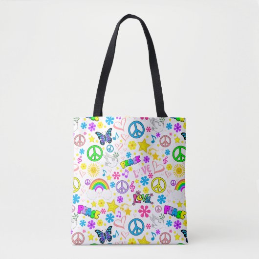 Vrede en liefde tote bag (Voorkant)