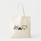Vrede en liefde tote bag (Voorkant)