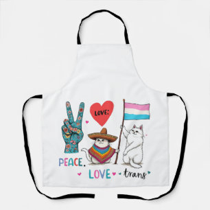 Vrede en liefde transgender LGBTQ transgender Schort