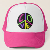 Vrede en liefde trucker pet (Voorkant)