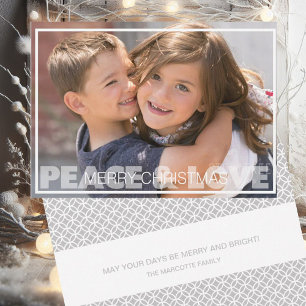 Vrede en Liefde Vakantie Fotokaart Feestdagenkaart