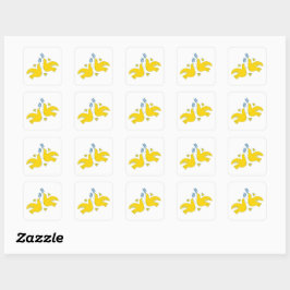 Vrede en liefde vierkante sticker