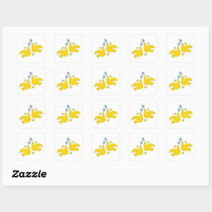 Vrede en liefde vierkante sticker