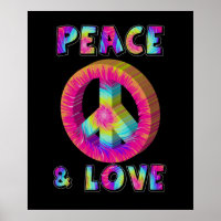 Vrede en liefde voor Tie Dye Vredesbord