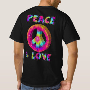 Vrede en liefde voor Tie Dye-vredesteken T-shirt
