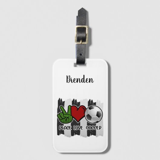 Vrede en liefde voor voetgangers bagagelabel (Voorkant (verticaal))