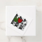 Vrede en liefde voor voetgangers bedankjes labels (In situ)