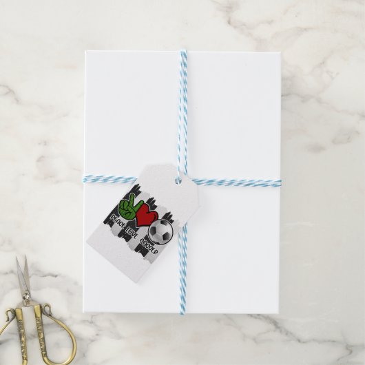 Vrede en liefde voor voetgangers cadeaulabel (Met Touw)