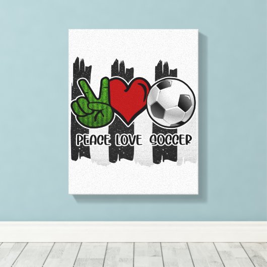 Vrede en liefde voor voetgangers canvas afdruk (Insitu (Houten vloer))