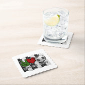 Vrede en liefde voor voetgangers kartonnen onderzetters (Insitu)