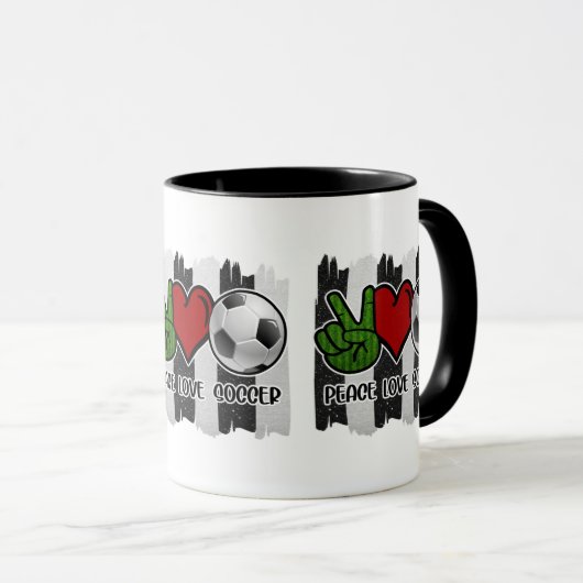 Vrede en liefde voor voetgangers mok (Voorkant rechts)