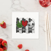 Vrede en liefde voor voetgangers servet (Insitu)