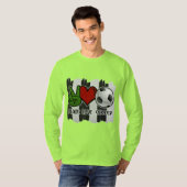 Vrede en liefde voor voetgangers t-shirt (Voorkant volledig)