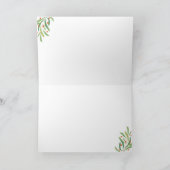 Vrede en liefde | Waterverf Mistletoe Feestdagen Kaart (Binnen)