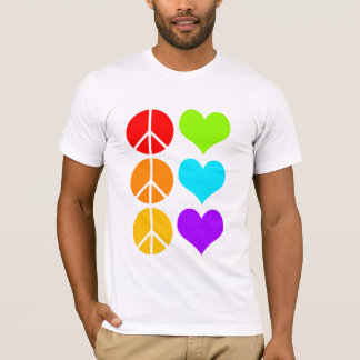 vrede en liefde . [wit] t-shirt