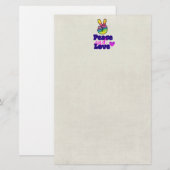 Vrede- en liefdestipografie Rainbow Hand Peace Sig Briefpapier (Voorkant / Achterkant)