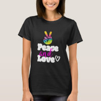 Vrede- en liefdestipografie Rainbow Hand Peace Sig