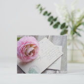 VREDE- EN LOVE-briefkaart, geweldig briefkaart (Staand voorkant)