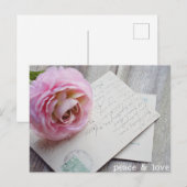 VREDE- EN LOVE-briefkaart, geweldig briefkaart (Voorkant / Achterkant)