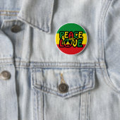 VREDE EN LOVE, reggagestijl Ronde Button 5,7 Cm (In situ)