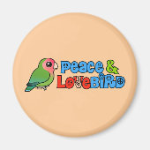 Vrede en Lovebird Magneet (Voorkant)